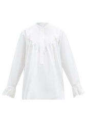 Chloé Pintucked cotton blouse