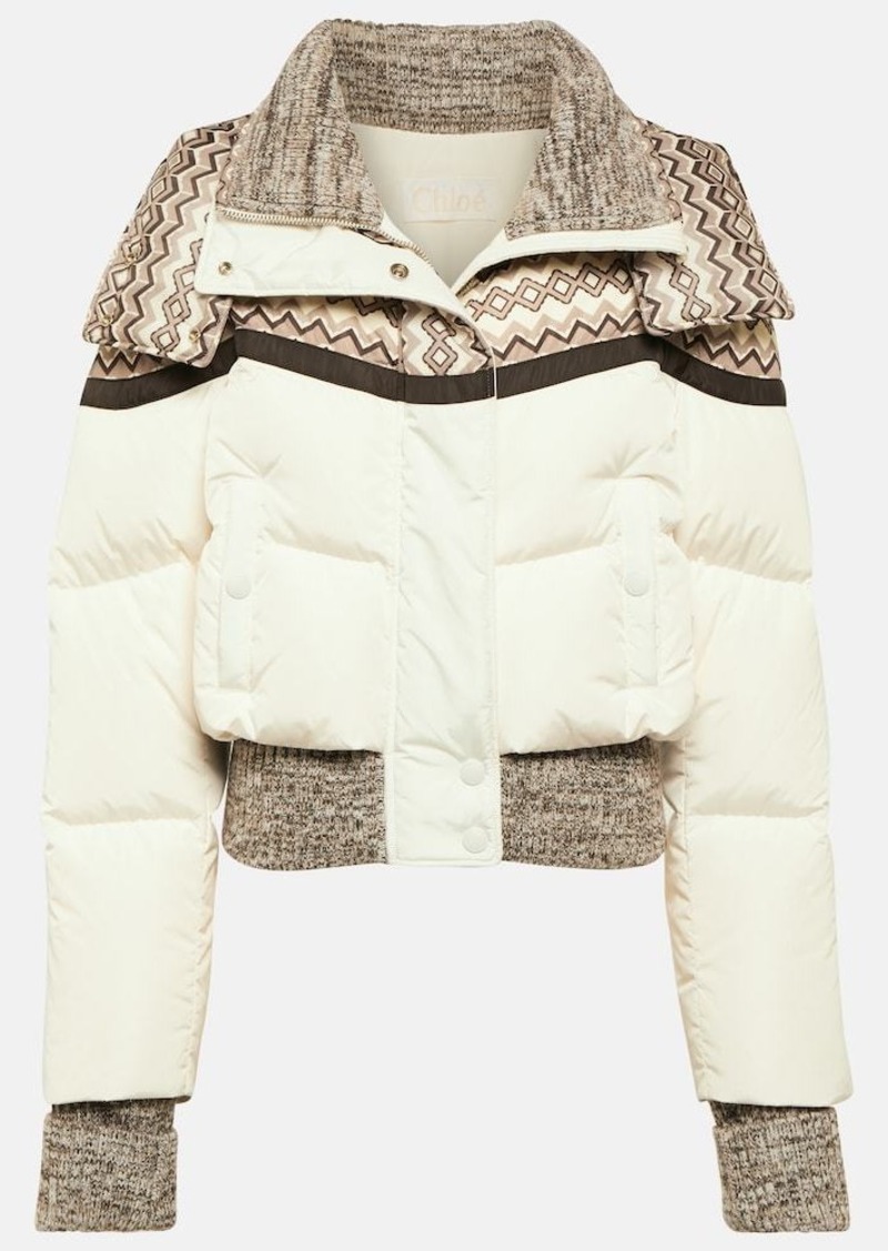 Chloé Printed puffer jacket