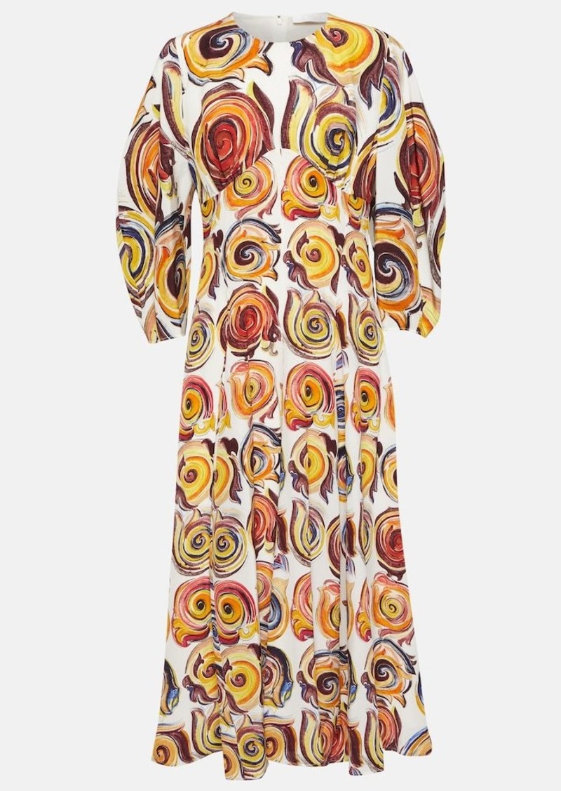 Chloé Printed silk maxi dress