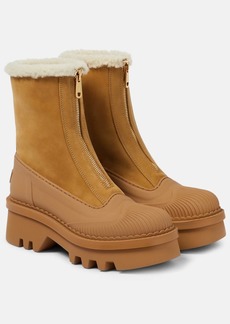 Chloé Raina shearling-lined leather ankle boots