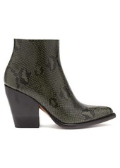 Chloé Rylee python-effect leather boots