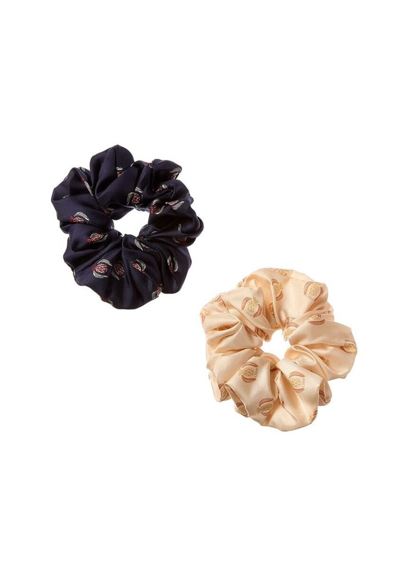 Chloé Set of 2 Banana Silk Scrunchies