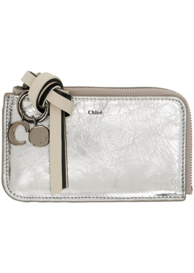 Chloé Silver Alphabet Card Holder