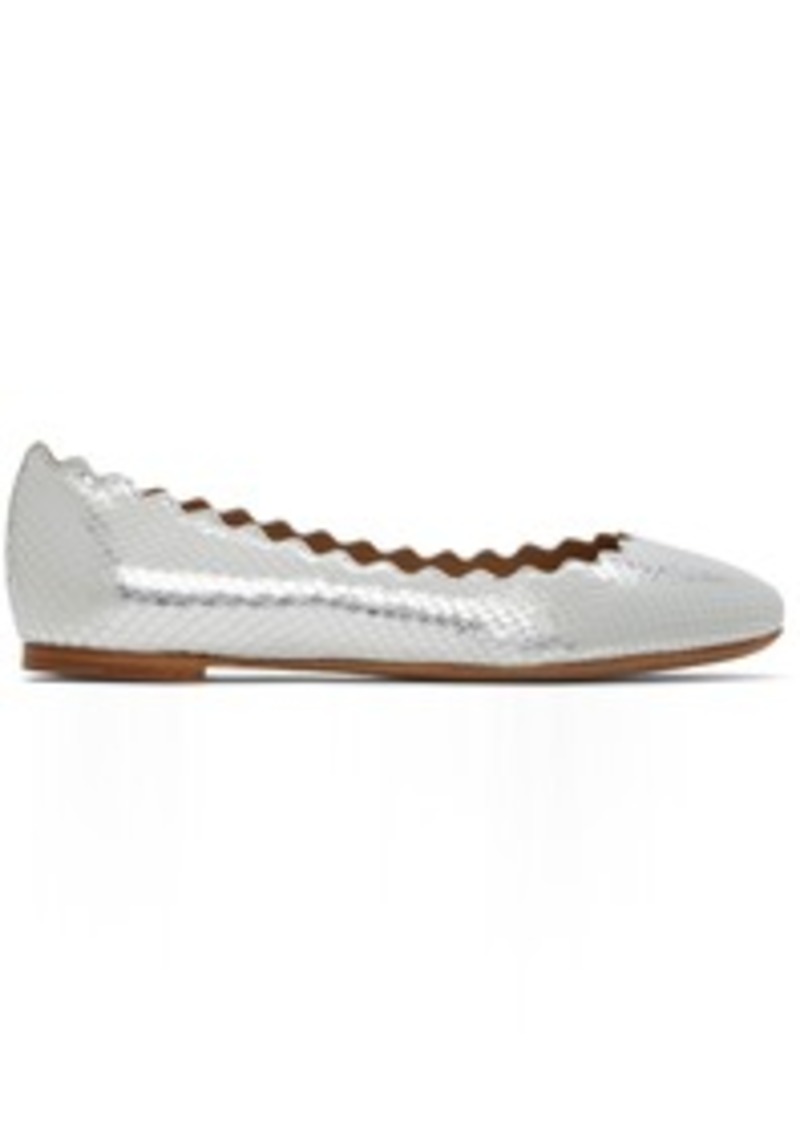 Chloé Silver Lauren Ballerina Flats