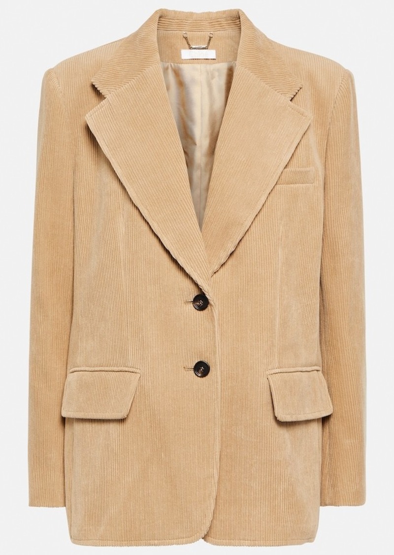 Chloé Single-breasted cotton corduroy blazer