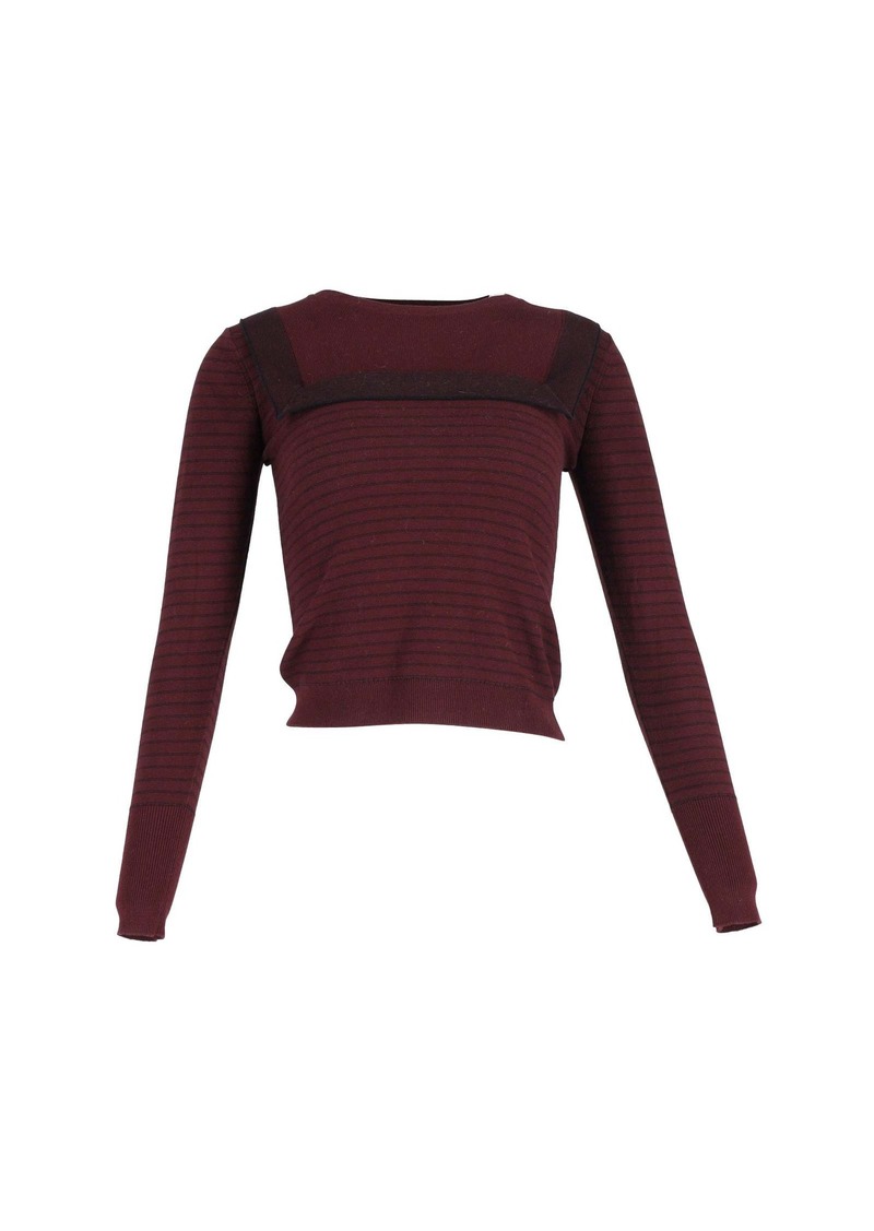 Chloé Stripe Sweatshirt in Burgundy Cotton