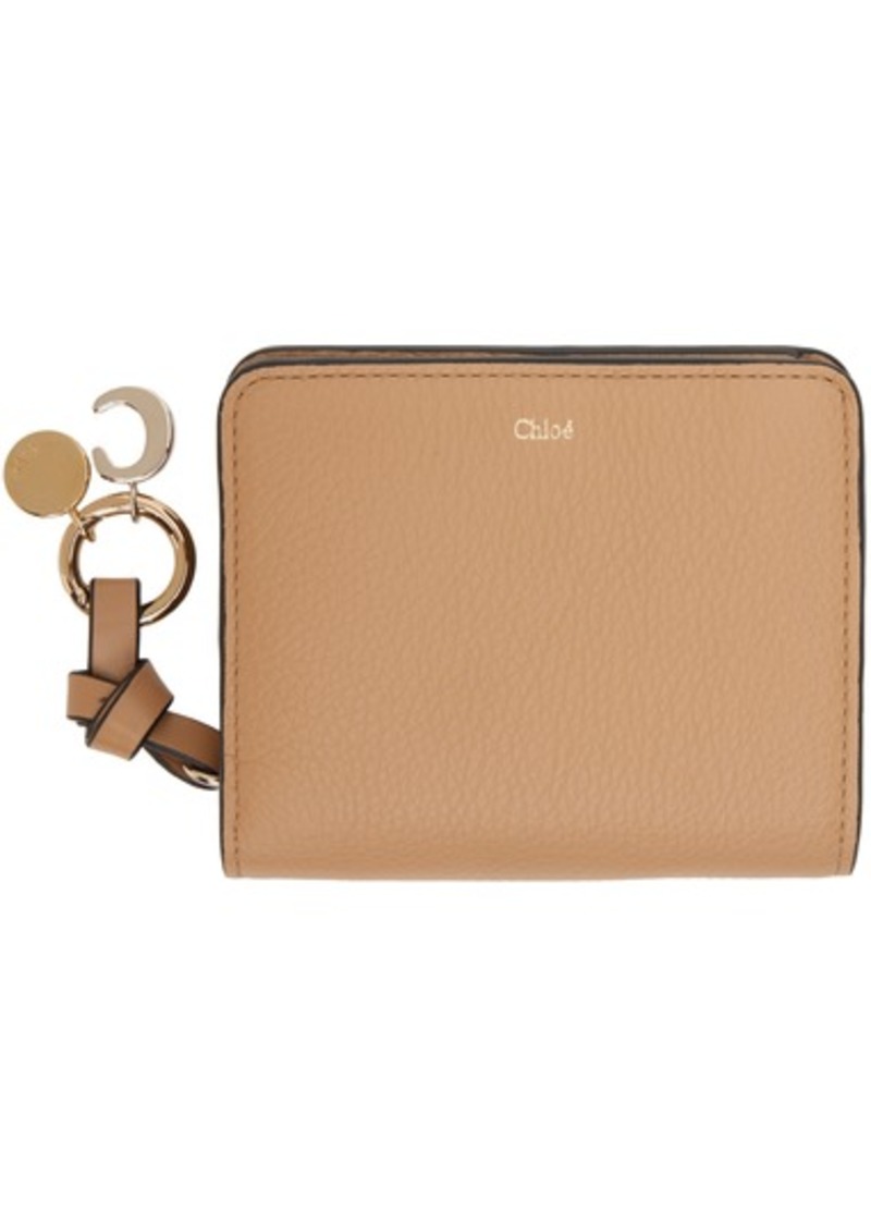 Chloé Tan Alphabet Zip Compact Wallet