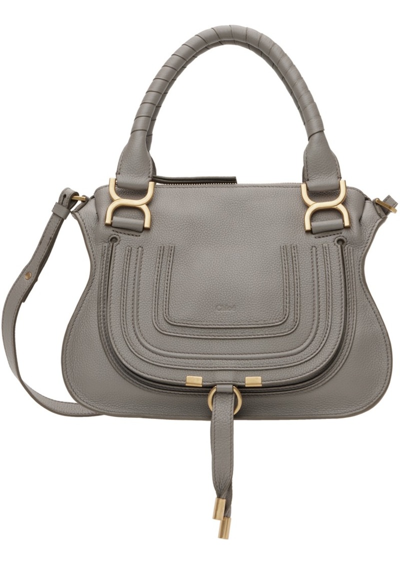 Chloé Taupe Small Marcie Double Carry Bag