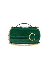 Chloé C mini crocodile-effect leather vanity bag