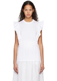 Chloé White Ruffled T-Shirt