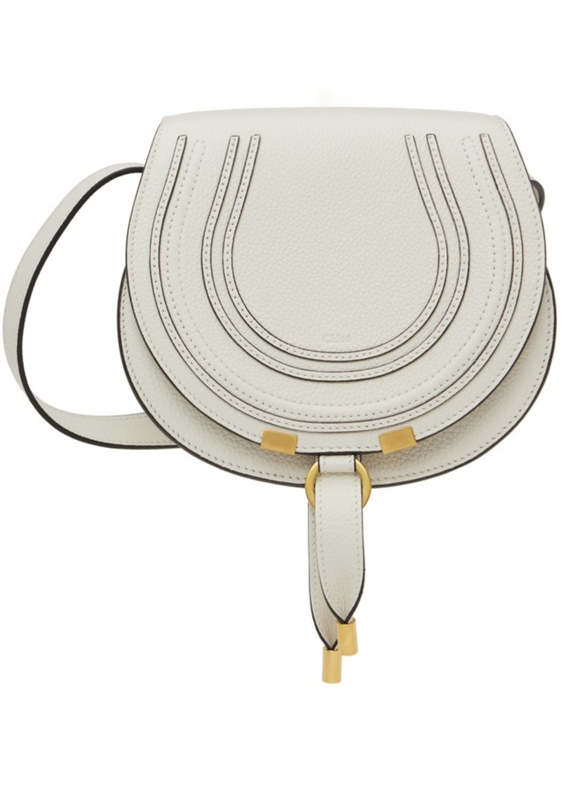 Chloé White Small Marcie Saddle Bag