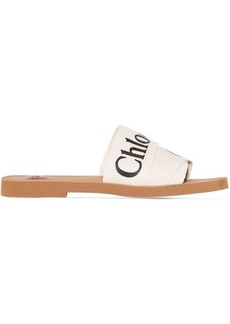 CHLOÉ Woody leather flat sandals