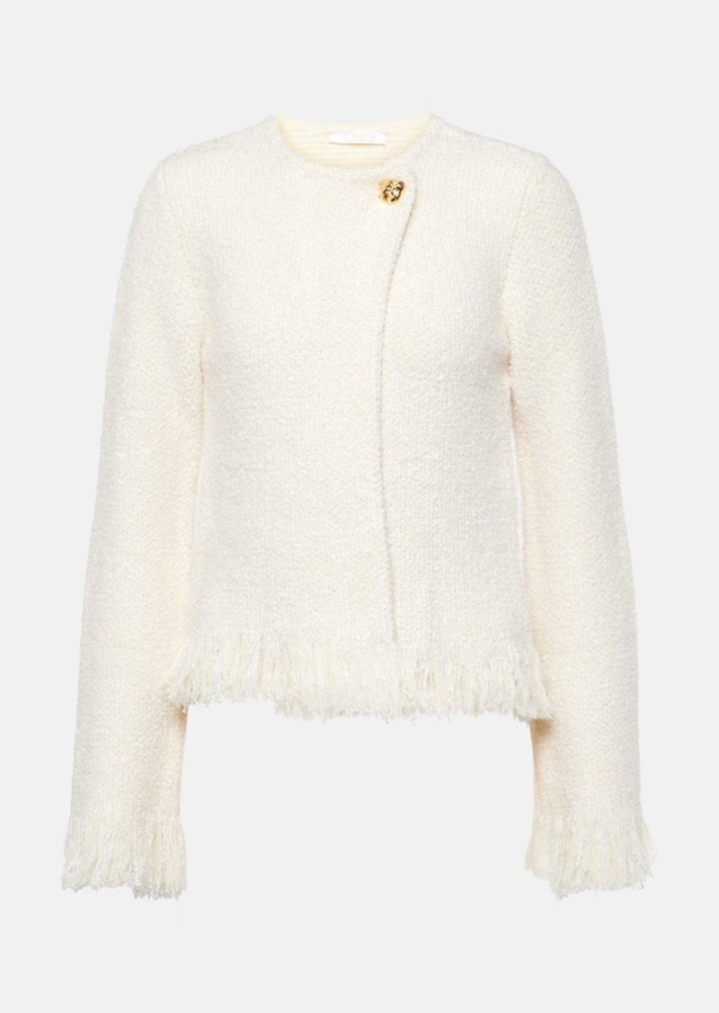 Chloé Wool, silk, and cashmere-blend jacket