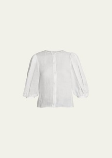 Chloé Chloe Balloon-Sleeve Voile Blouse