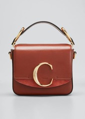 Chloé Chloe C Mini Shiny Leather Shoulder Bag