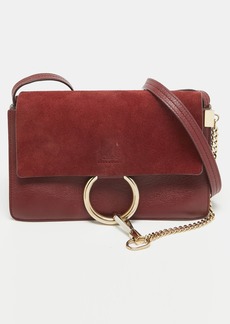 Chloé Chloe Leather And Suede Small Faye Shoulder Bag