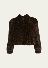 Chloé Chloe Leopard Faux Fur Jacket