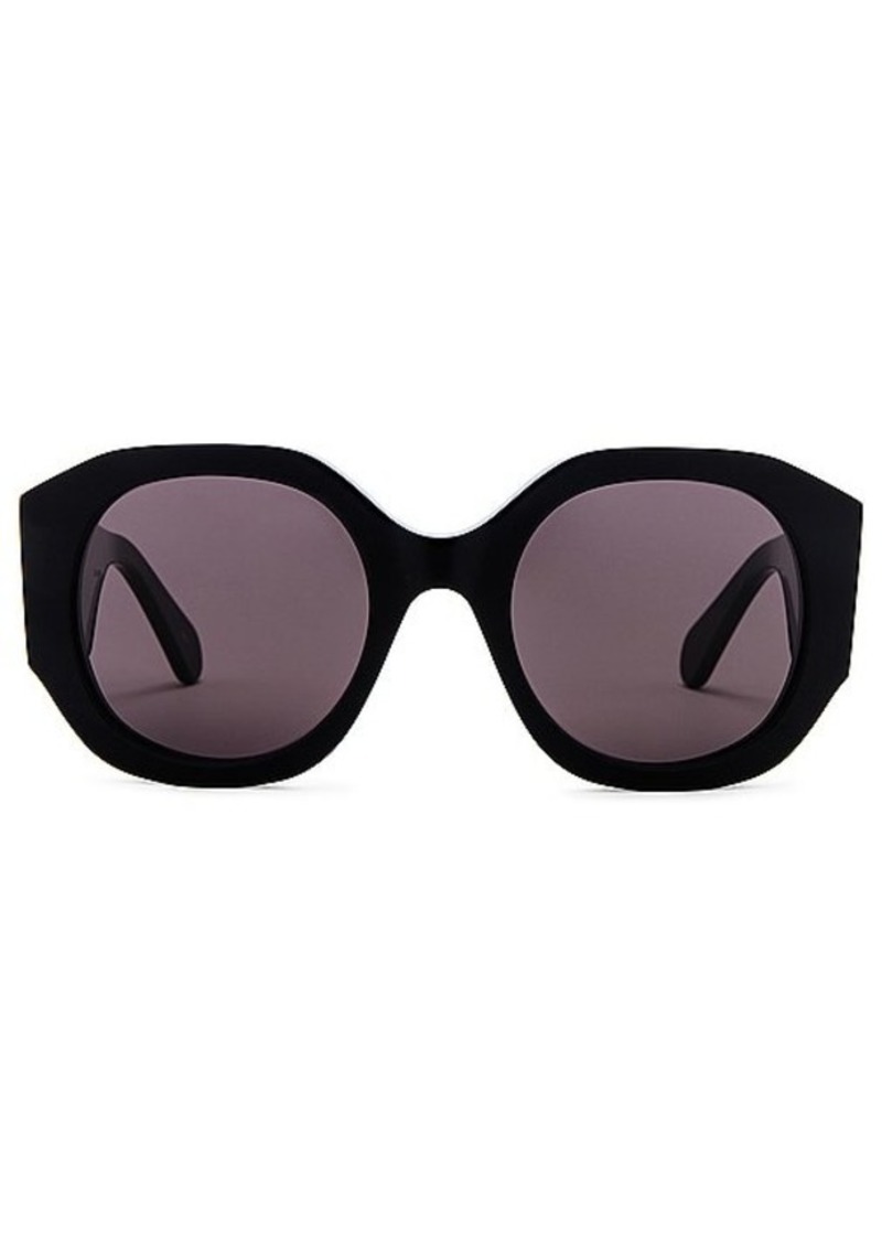 Chloé Chloe Oversized Logo Round Sunglasses