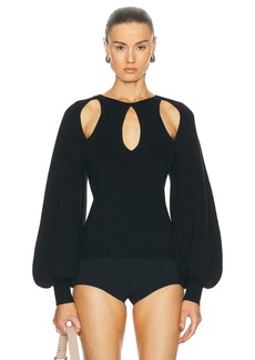 Chloé Chloe Long Sleeve Cut Out Top