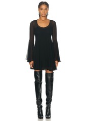 Chloé Chloe Long Sleeve Silk Georgette Dress