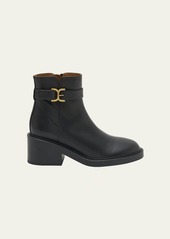 Chloé Chloe Marcie Leather Buckle Ankle Booties