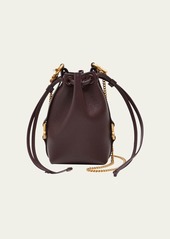 Chloé Chloe Marcie Micro Bucket Bag in Leather with Chain Strap