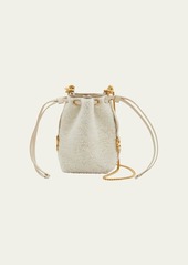Chloé Chloe Marcie Micro Bucket Bag in Shearling with Chain Strap