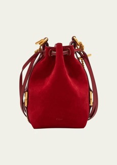Chloé Chloe Marcie Micro Bucket Bag in Suede with Chain Strap