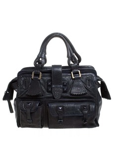 Chloé Chloe Midnight Leather Front Pocket Tote