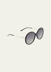 Chloé Chloe Oversized Round Acetate and Metal Sunglasses