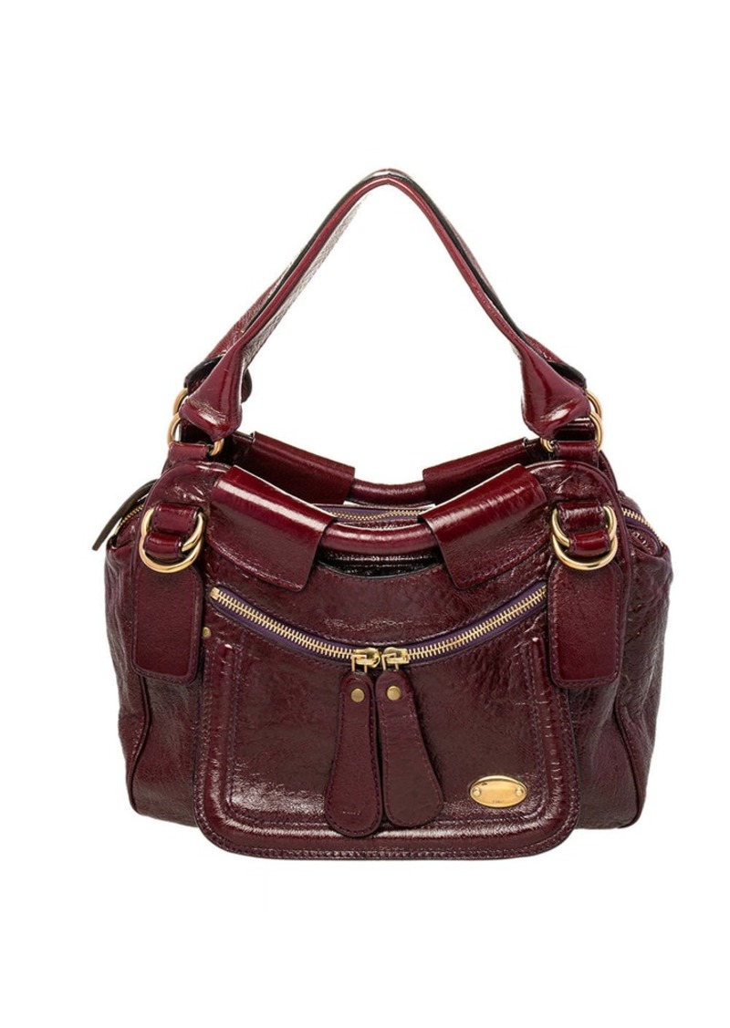 Chloé Chloe Patent Leather Front Pocket Satchel