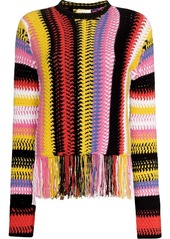 Chloé striped fringed jumper