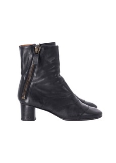 Chloé Chloe Side Zip 50mm Ankle Boots in Black Leather