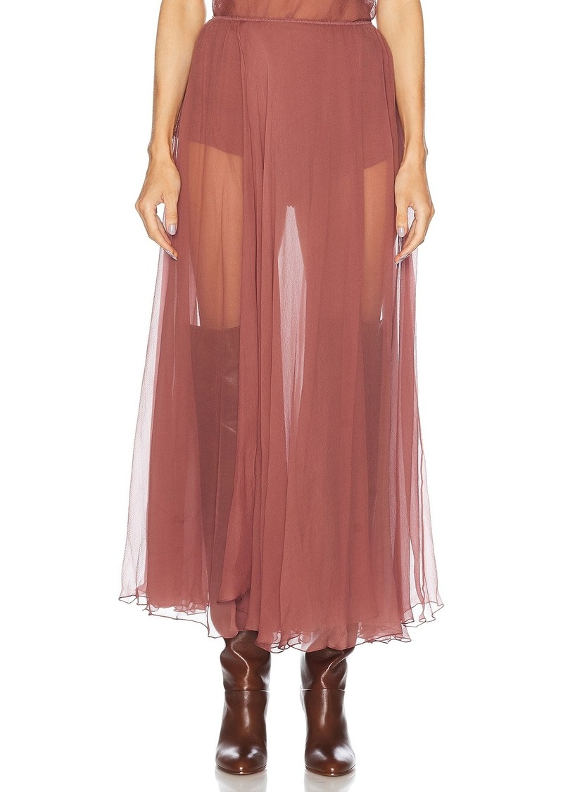 Chloé Chloe Silk Maxi Skirt