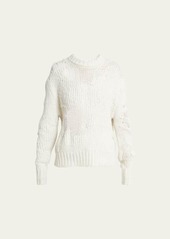 Chloé Chloe Silk Textured Mesh Knit Sweater
