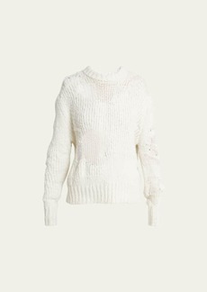 Chloé Chloe Silk Textured Mesh Knit Sweater