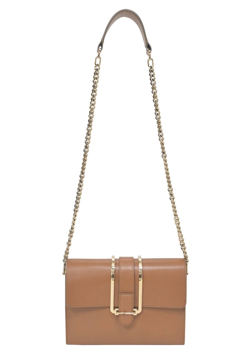 Chloé Chloe Small Bronte Flap Bag in Brown Leather