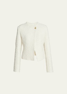 Chloé Chloe Soft Wool Alpaca Boucle Single-Breasted Jacket