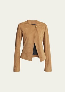 Chloé Chloe Suede One-Button Jacket