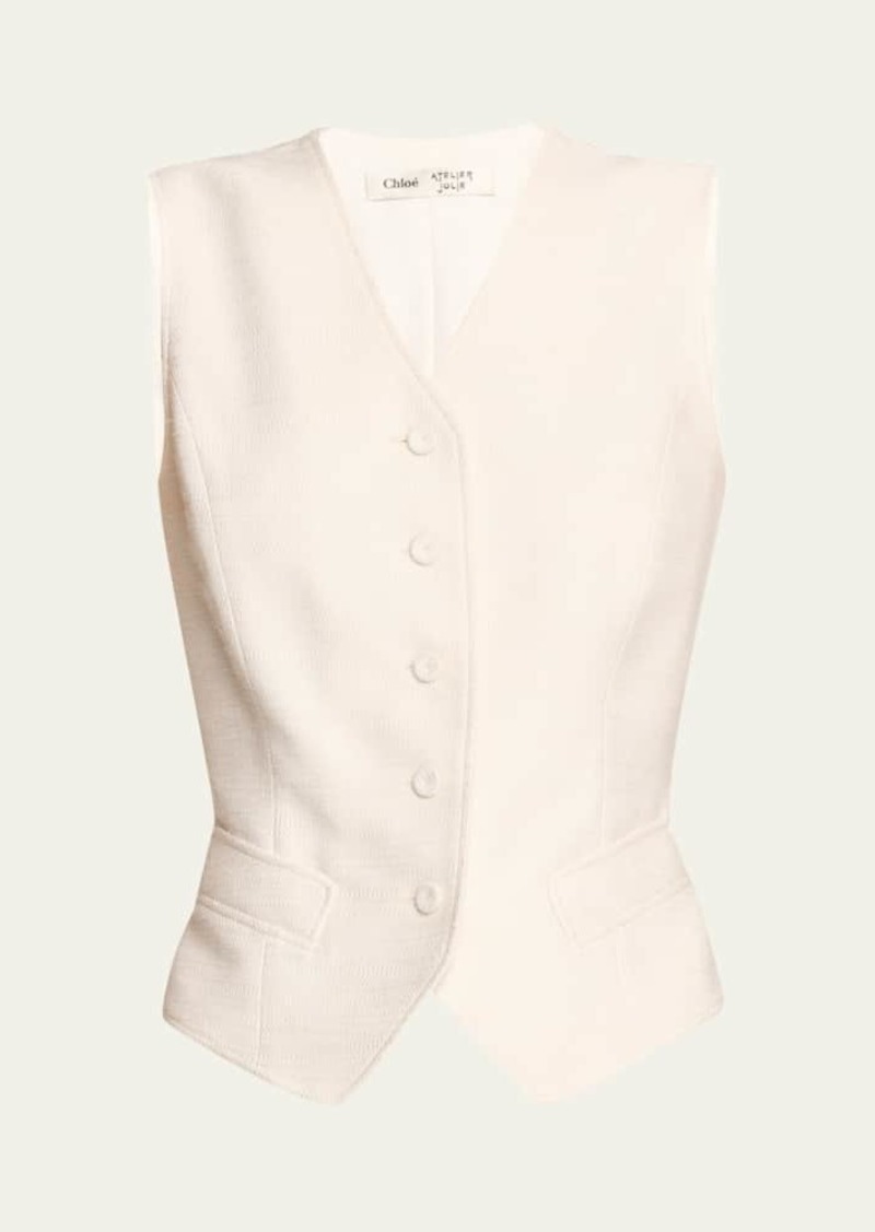 Chloé Chloe x Atelier Jolie Tailored Silk Waistcoat