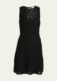 Chloé Chloe Tweed Lace Knit Mini Dress