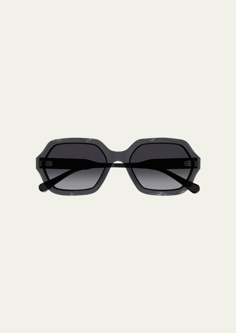 Chloé Chloe Wavy Acetate Rectangle Sunglasses