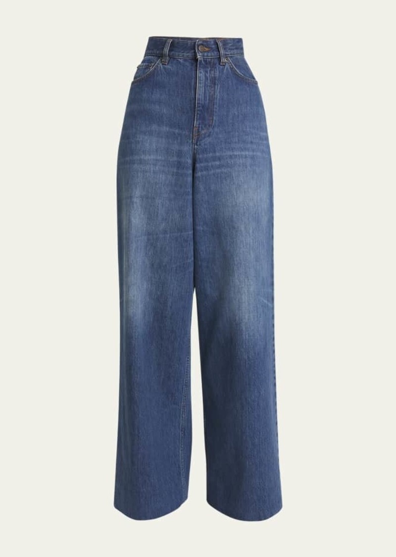 Chloé Chloe Wide Leg Denim Trousers