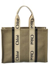 Chloé Chloe Woody Large Canvas & Leather Tote