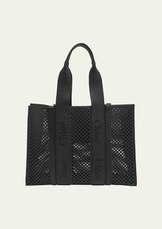 Chloé Chloe Woody Large Tote Bag in Perforated Leather
