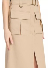 Chloé Cotton Belted Utility Skirt