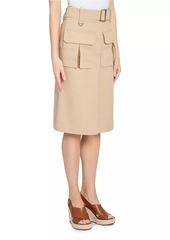 Chloé Cotton Belted Utility Skirt