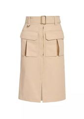 Chloé Cotton Belted Utility Skirt