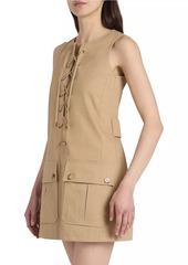 Chloé Cotton Lace-Up Minidress