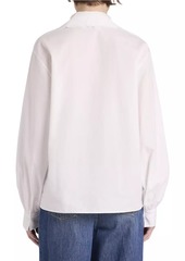 Chloé Cotton Poplin Tie neck Blouse